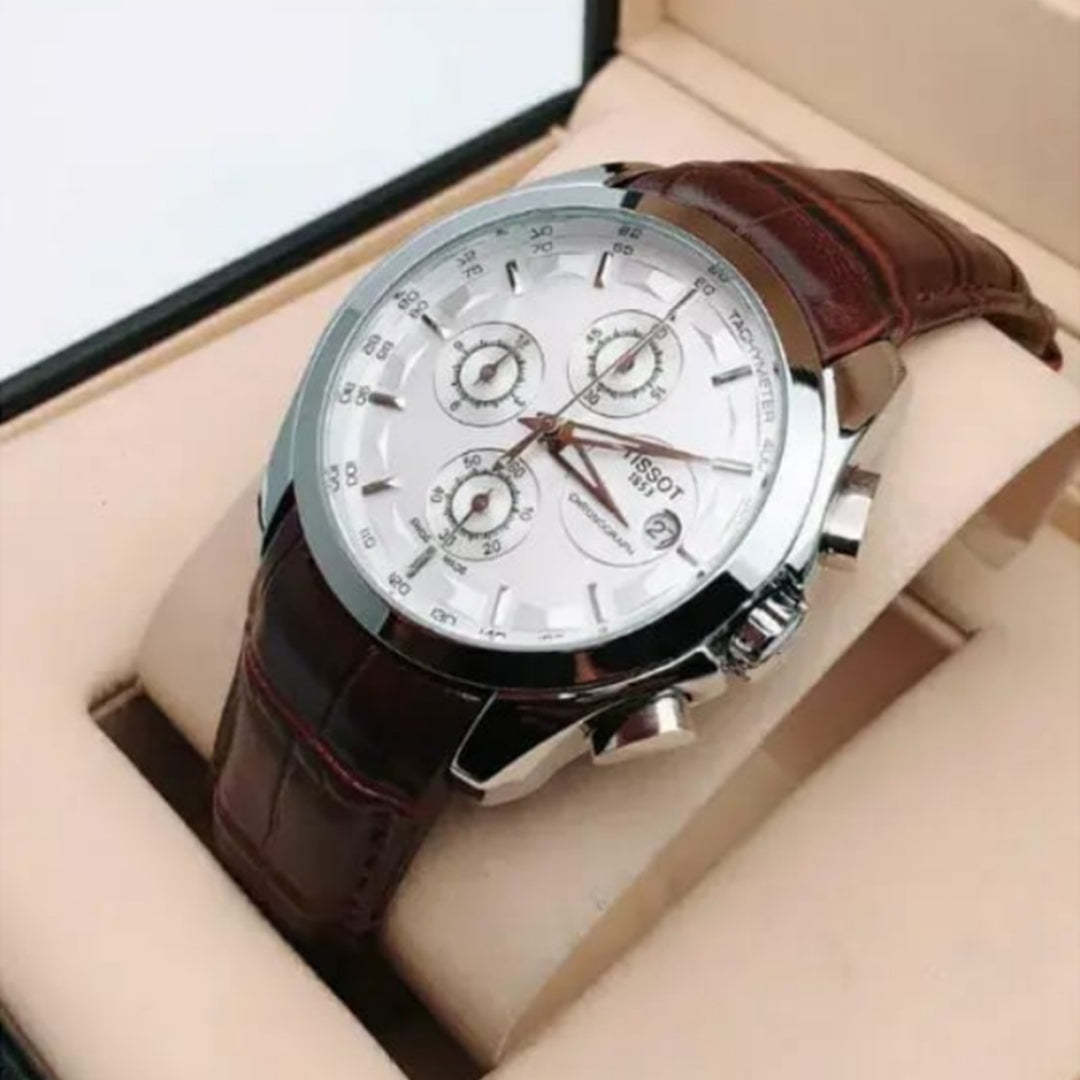 Tissot Couturier 1853 Leather Chronograph – 6 Month Warranty