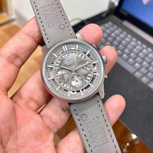 Montblanc Matte Grey Chronograph – Premium Edition | 6 Month Warranty